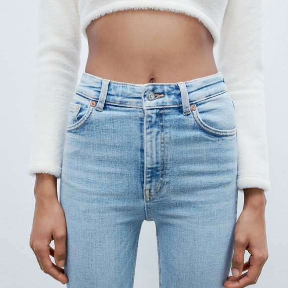 NWT Zara SKINNY VINTAGE JEANS LIGHT BLUE - Picture 2 of 11